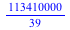 `/`(113410000, 39)